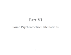 Basic Psychrometrics | Part VI Psychrometric Calculations